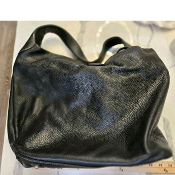 VTG Dooney & Bourke Black Pebble Leather Hobo Shoulder Bag With Matching Wallet - Picture 4 of 10